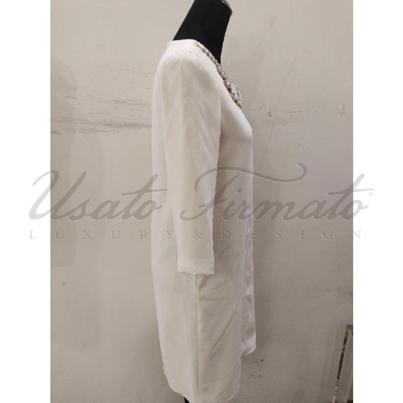 VESTITO DONNA ELISABETTA FRANCHI BIANCO STRASS TG 40 | Mercatino dell'Usato Roma parioli 2