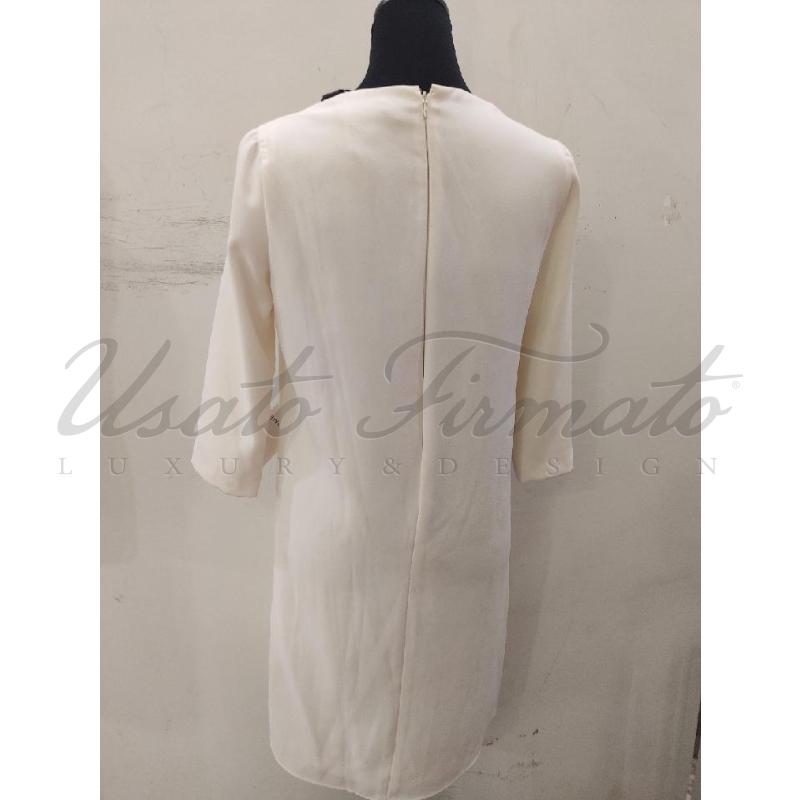 VESTITO DONNA ELISABETTA FRANCHI BIANCO STRASS TG 40 | Mercatino dell'Usato Roma parioli 3