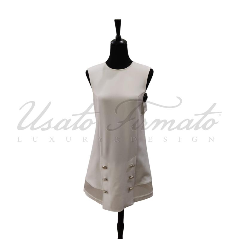 VESTITO DONNA ELISABETTA FRANCHI BIANCO TG  | Mercatino dell'Usato Roma parioli 1
