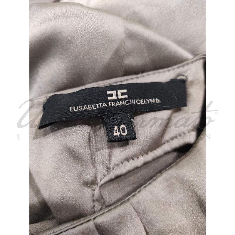 VESTITO DONNA ELISABETTA FRANCHI GRIGIO PERLINE TG 40 | Mercatino dell'Usato Roma parioli 3