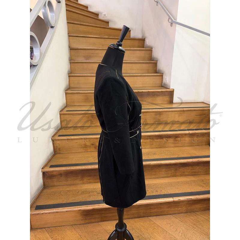 VESTITO DONNA ELISABETTA FRANCHI NERO ORO TG  S | Mercatino dell'Usato Roma parioli 2