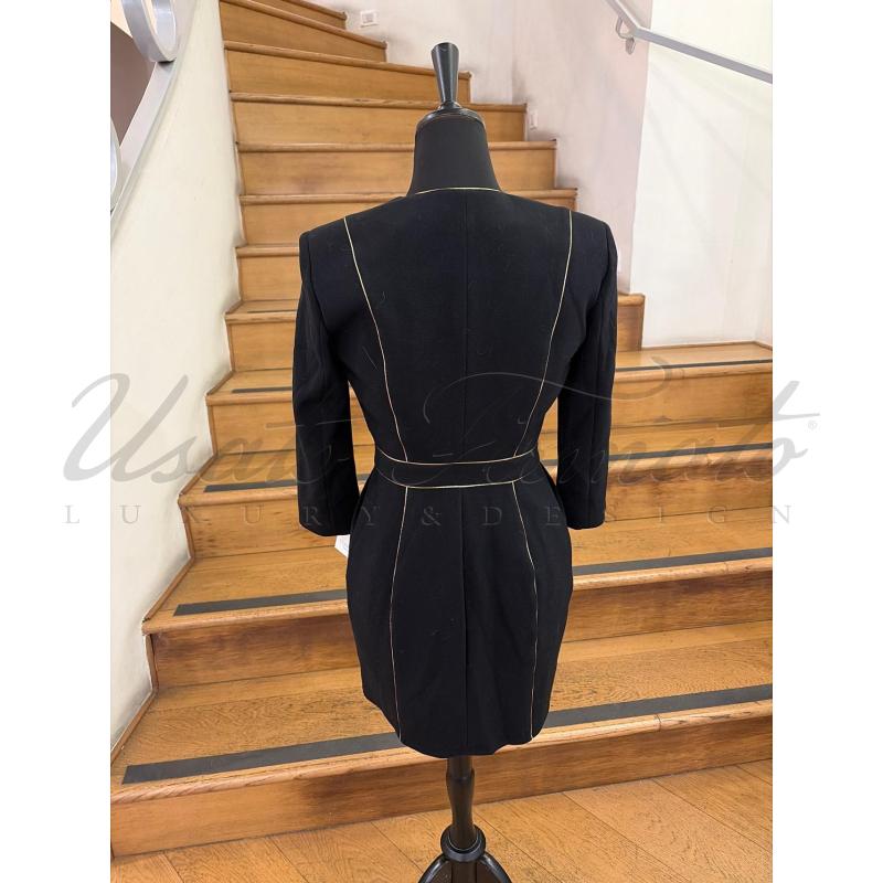 VESTITO DONNA ELISABETTA FRANCHI NERO ORO TG  S | Mercatino dell'Usato Roma parioli 3