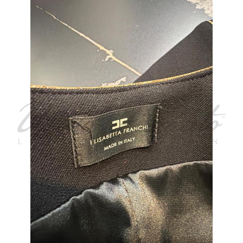 VESTITO DONNA ELISABETTA FRANCHI NERO ORO TG  S | Mercatino dell'Usato Roma parioli 4