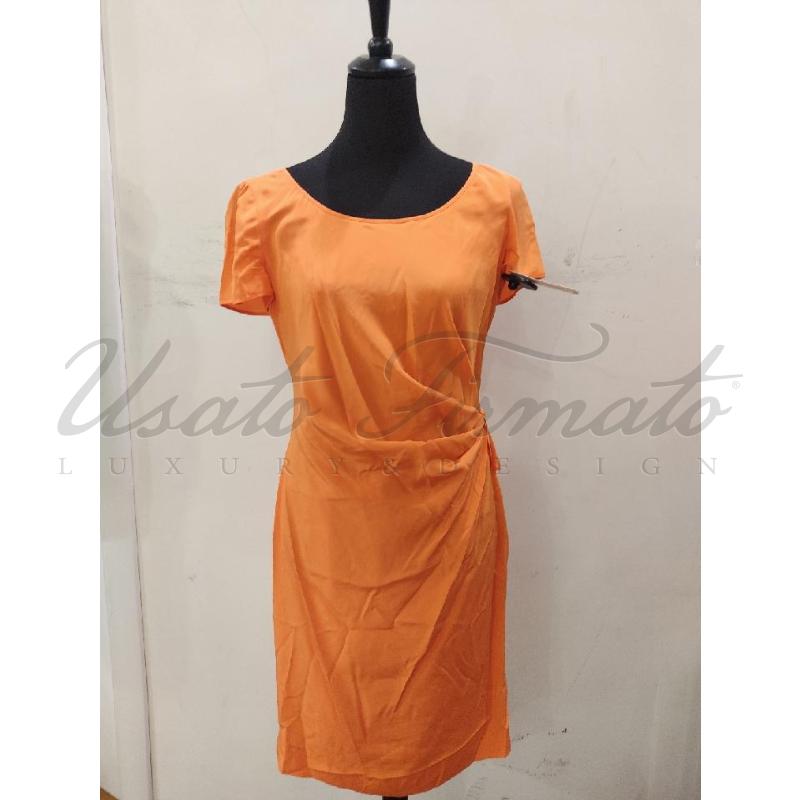 VESTITO DONNA EMANUEL UNGARO SETA ARANCIO TG 46 | Mercatino dell'Usato Roma parioli 1