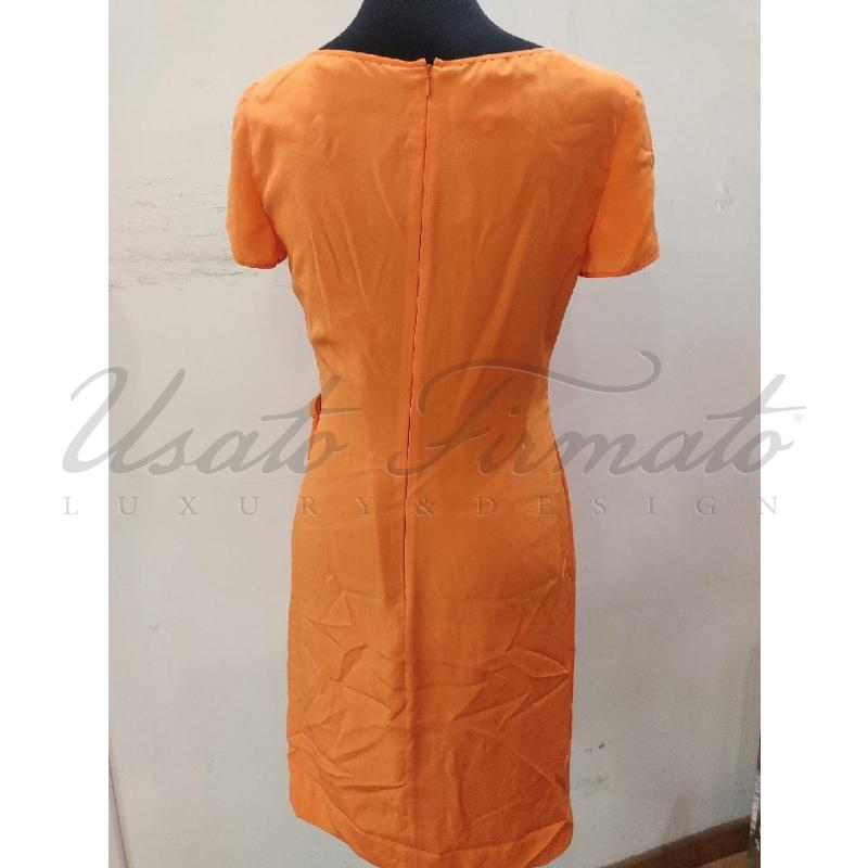 VESTITO DONNA EMANUEL UNGARO SETA ARANCIO TG 46 | Mercatino dell'Usato Roma parioli 3