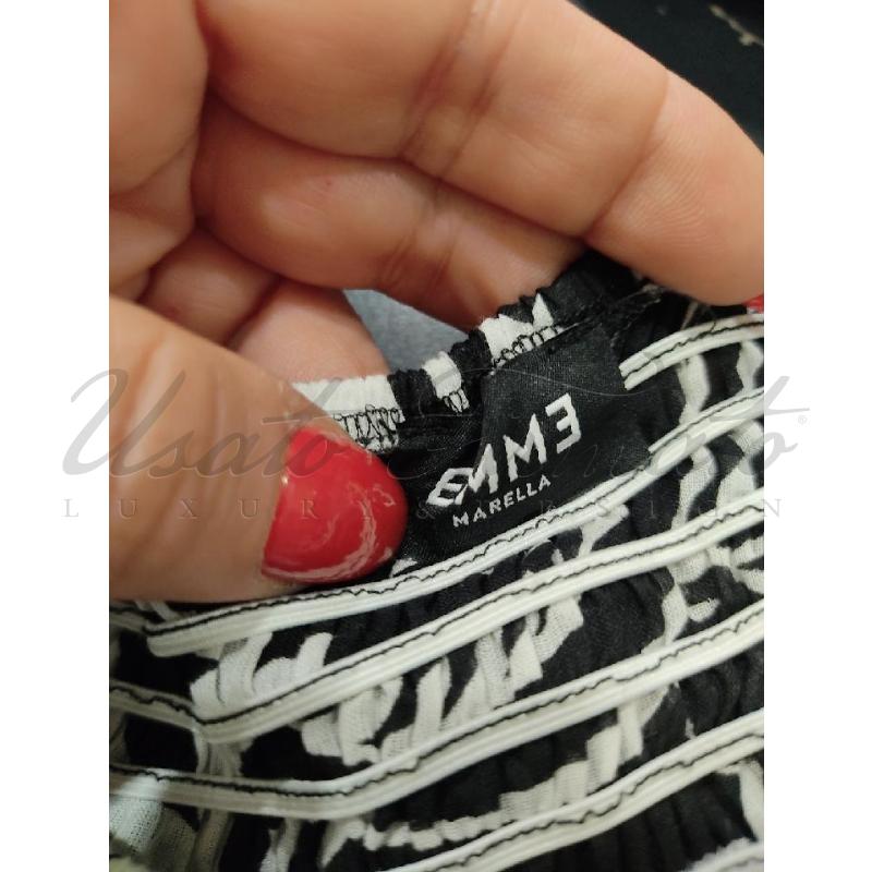 VESTITO DONNA EMME MARELLA NERO BIANCO TG. 46 | Mercatino dell'Usato Roma parioli 4