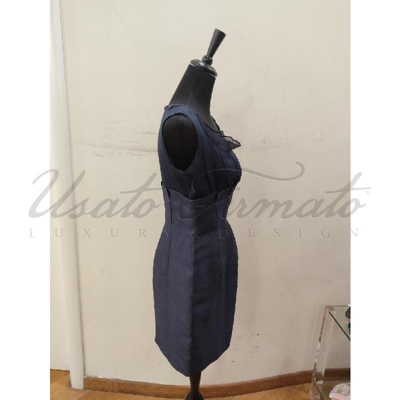 VESTITO DONNA ERMANNO SCERVINO BLU SETA TG 44 | Mercatino dell'Usato Roma parioli 2