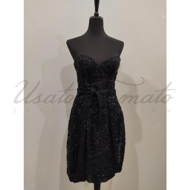 VESTITO DONNA ERMANNO SCERVINO NERO PAILLETTES TG. 42 | Mercatino dell'Usato Roma parioli 1