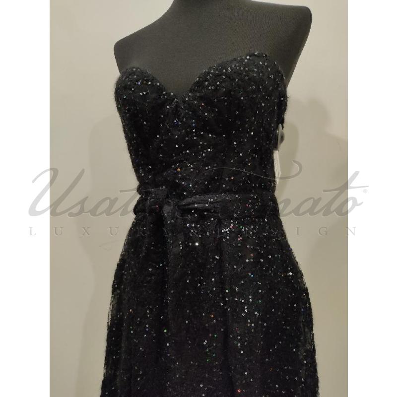 VESTITO DONNA ERMANNO SCERVINO NERO PAILLETTES TG. 42 | Mercatino dell'Usato Roma parioli 2