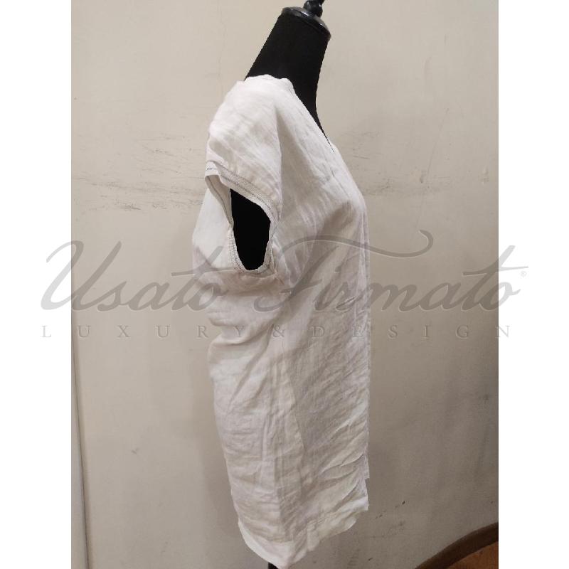 VESTITO DONNA ESCADA BIANCO LINO TG 34 | Mercatino dell'Usato Roma parioli 2