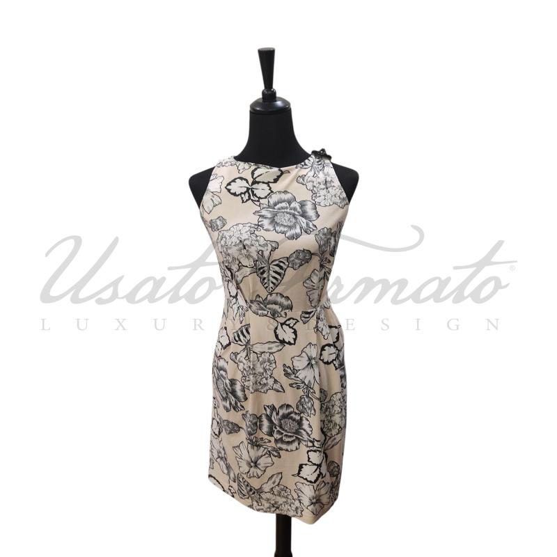 VESTITO DONNA ETRO BEIGE FIORI TG S | Mercatino dell'Usato Roma parioli 1