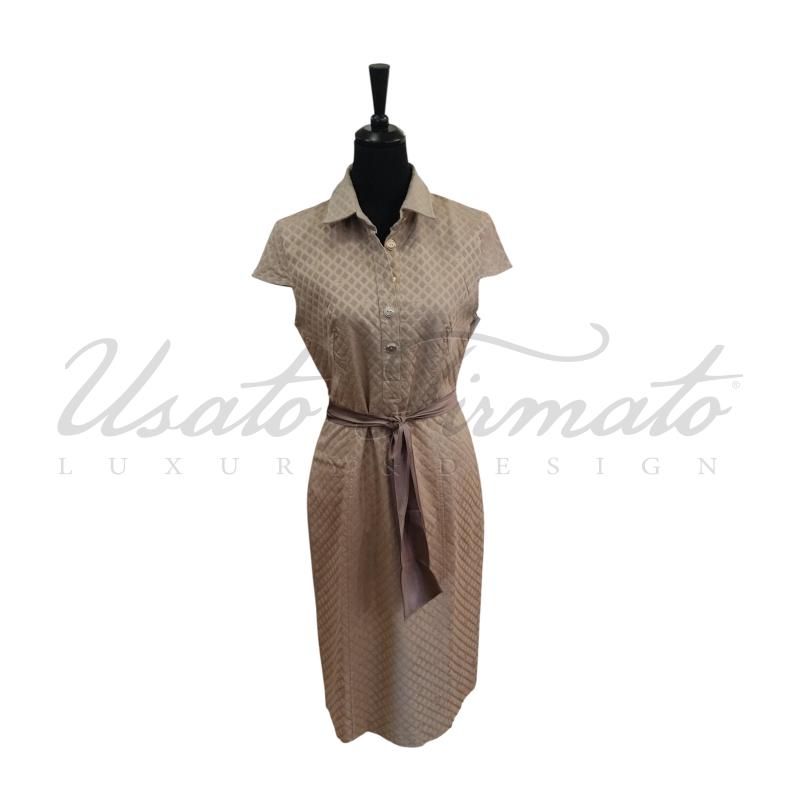 VESTITO DONNA GATTINONI BEIGE CINTURA TG. 48 | Mercatino dell'Usato Roma parioli 1