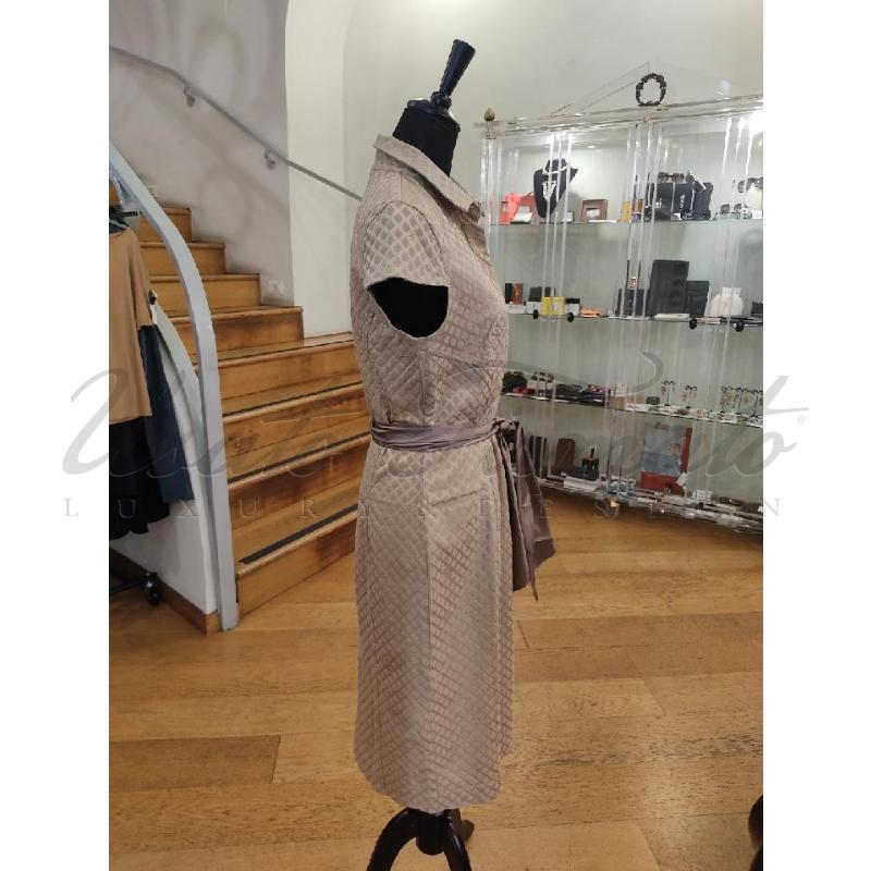 VESTITO DONNA GATTINONI BEIGE CINTURA TG. 48 | Mercatino dell'Usato Roma parioli 2