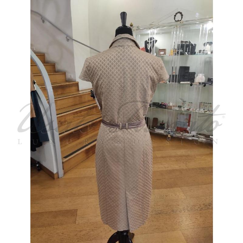 VESTITO DONNA GATTINONI BEIGE CINTURA TG. 48 | Mercatino dell'Usato Roma parioli 3