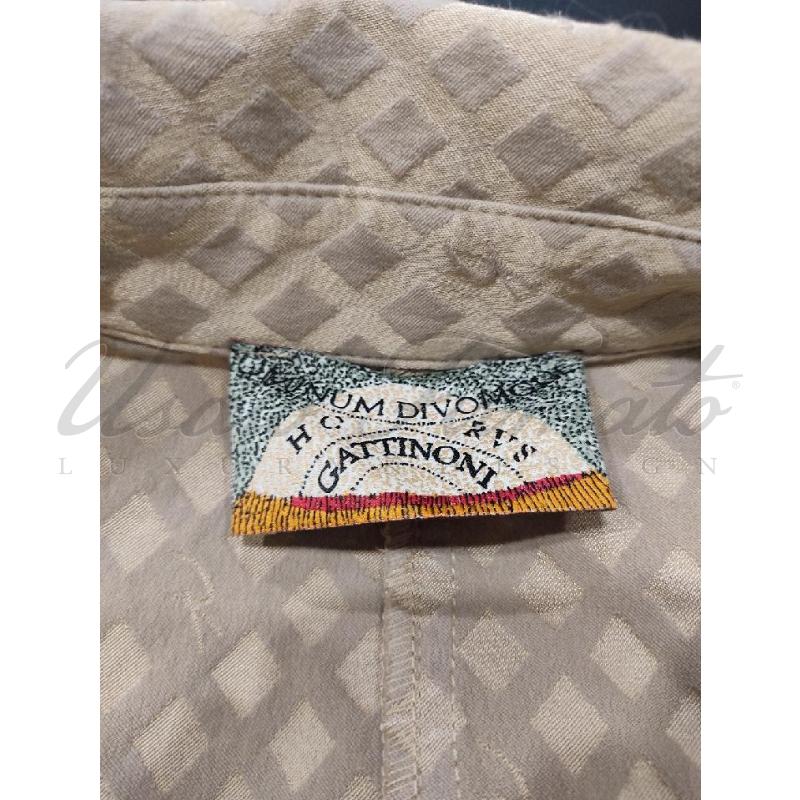 VESTITO DONNA GATTINONI BEIGE CINTURA TG. 48 | Mercatino dell'Usato Roma parioli 4