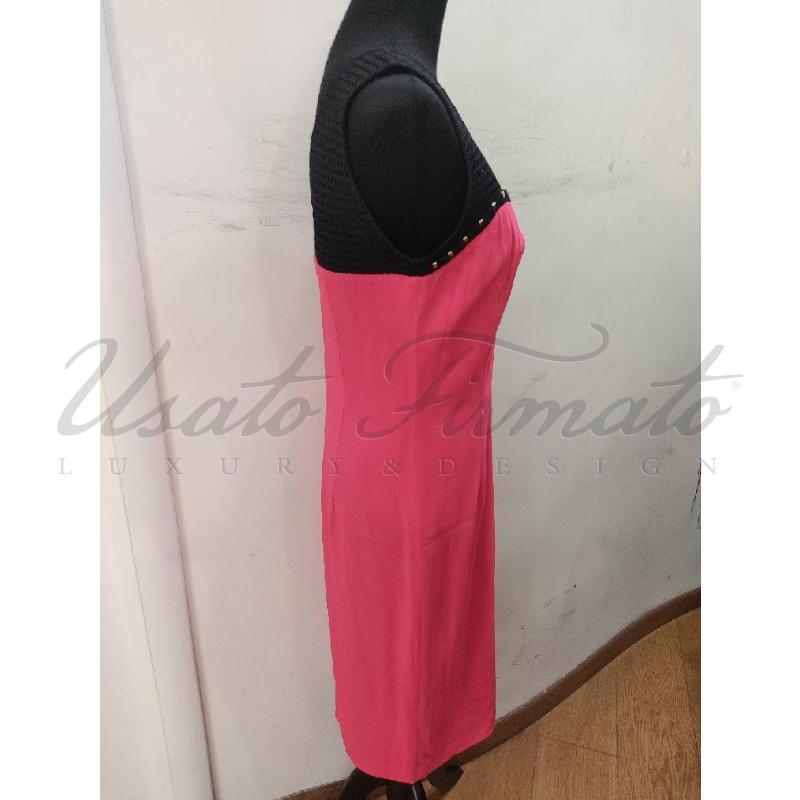VESTITO DONNA JUST CAVALLI ROSA NERO TG 44 | Mercatino dell'Usato Roma parioli 2