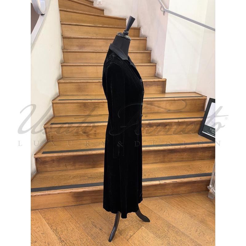 VESTITO DONNA LAURA ASHLEY NERO VELLU BOTTONI TG 34 | Mercatino dell'Usato Roma parioli 2