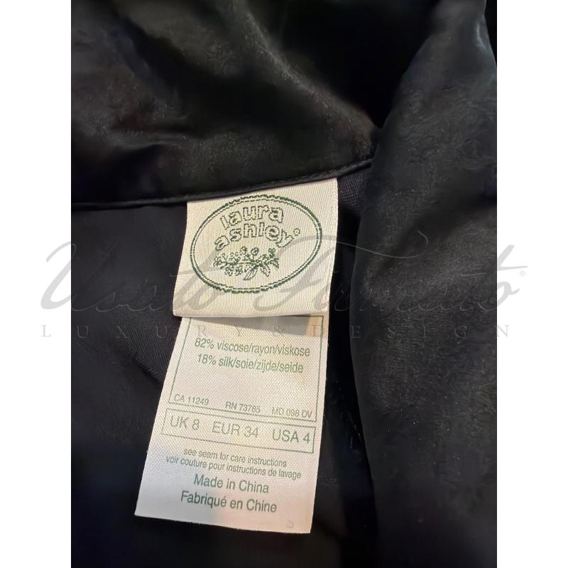 VESTITO DONNA LAURA ASHLEY NERO VELLU BOTTONI TG 34 | Mercatino dell'Usato Roma parioli 4