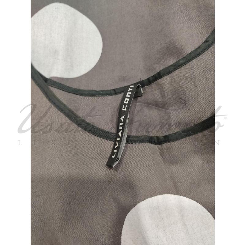 VESTITO DONNA LIVIANA CONTI GRIGIO POIS GRANDI TG. 46 | Mercatino dell'Usato Roma parioli 4