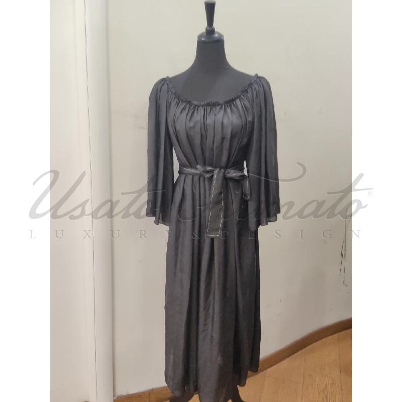VESTITO DONNA LIVIANA CONTI NERO SETA TG U | Mercatino dell'Usato Roma parioli 1