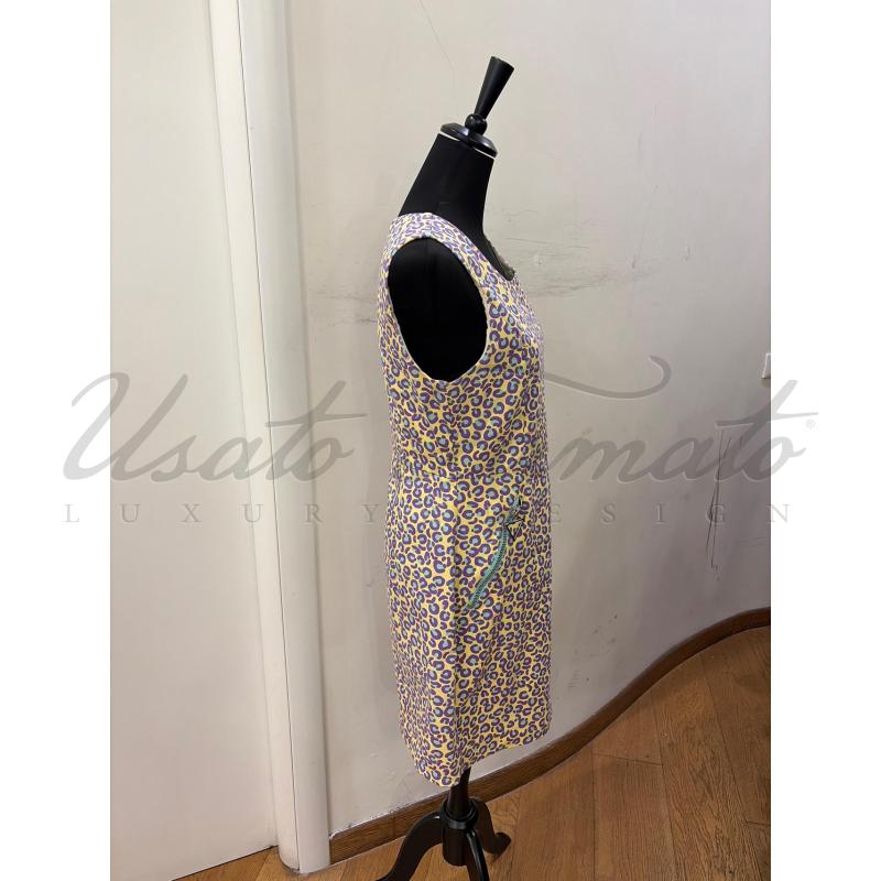 VESTITO DONNA LOVE MOSCHINO MACULATO BEIGE VERDE TG 46 | Mercatino dell'Usato Roma parioli 2