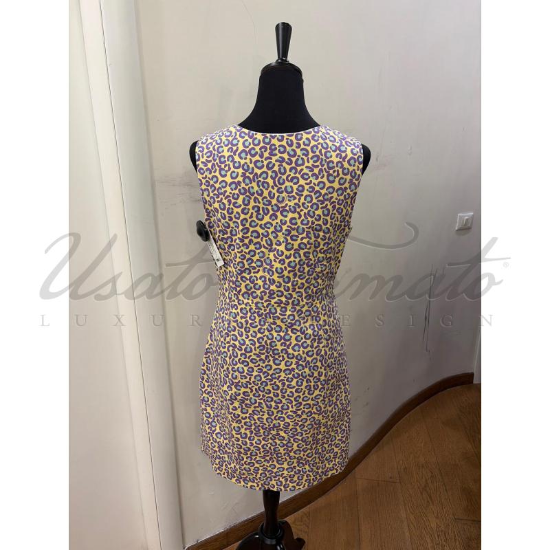 VESTITO DONNA LOVE MOSCHINO MACULATO BEIGE VERDE TG 46 | Mercatino dell'Usato Roma parioli 3