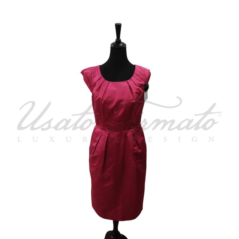 VESTITO DONNA LUISA SPAGNOLI FUCSIA SETA TG. 44 | Mercatino dell'Usato Roma parioli 1