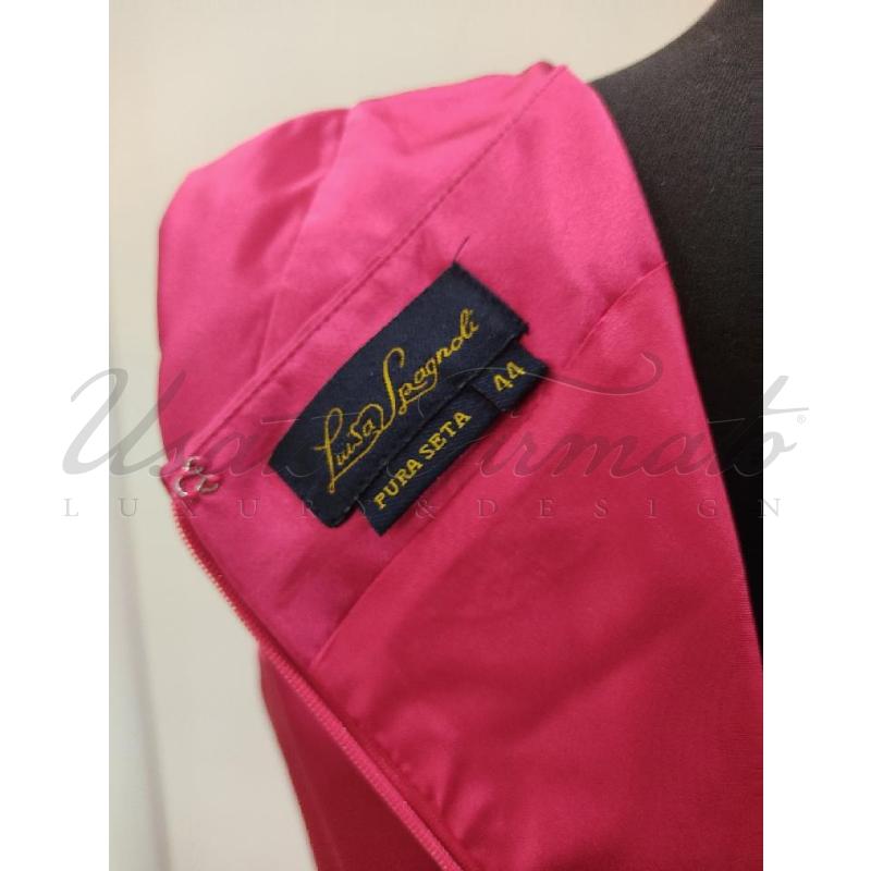 VESTITO DONNA LUISA SPAGNOLI FUCSIA SETA TG. 44 | Mercatino dell'Usato Roma parioli 4