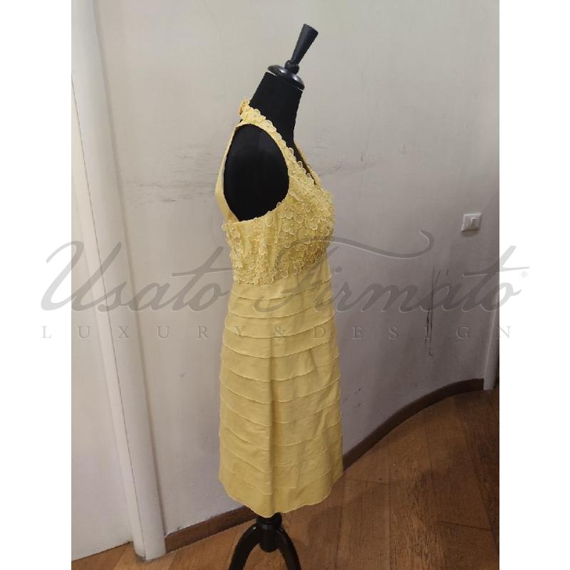 VESTITO DONNA LUISA SPAGNOLI PURE SETA GIALA TG 44 | Mercatino dell'Usato Roma parioli 2