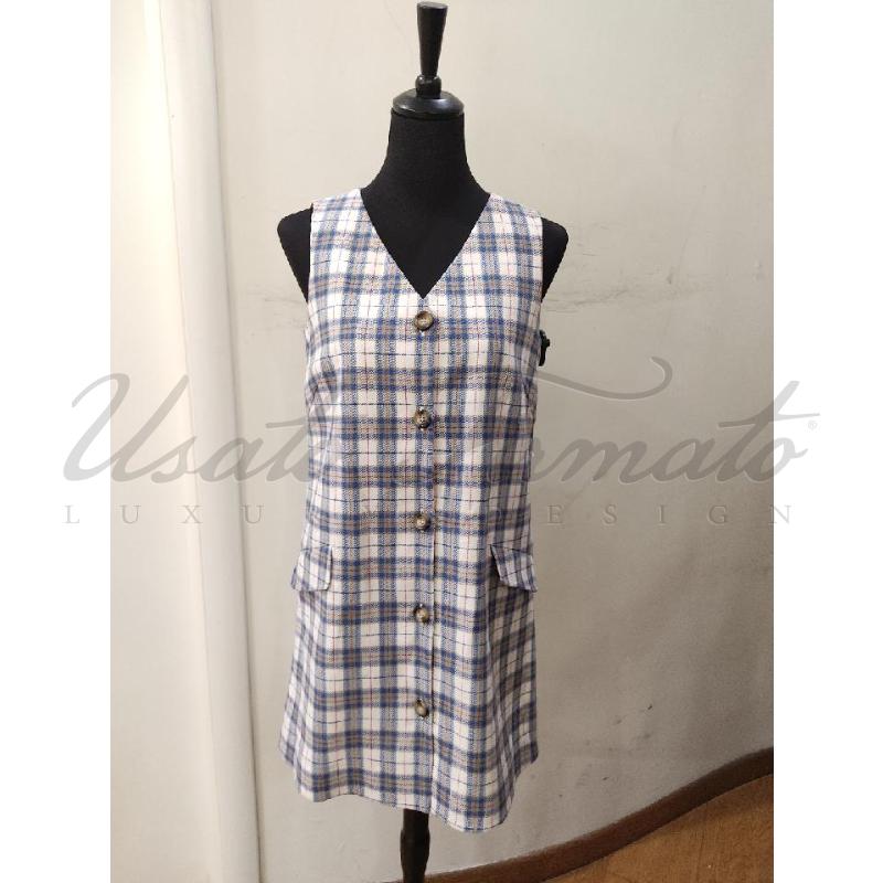 VESTITO DONNA L'AUTRE CHOSE BIANCA QUADRETTI TG. 40 | Mercatino dell'Usato Roma parioli 1