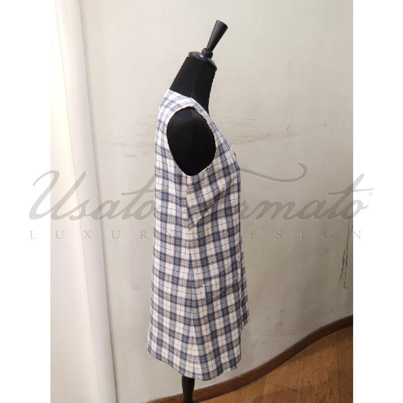VESTITO DONNA L'AUTRE CHOSE BIANCA QUADRETTI TG. 40 | Mercatino dell'Usato Roma parioli 2