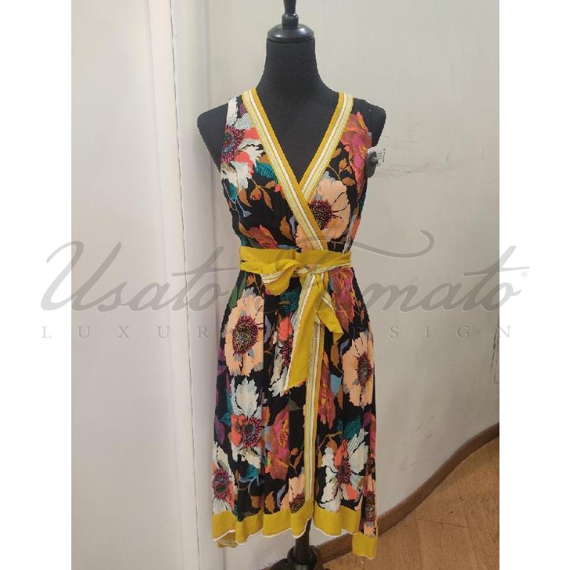 VESTITO DONNA MAEVE ANTHROPOLOGIE NERO FIORI TG. 36 | Mercatino dell'Usato Roma parioli 1