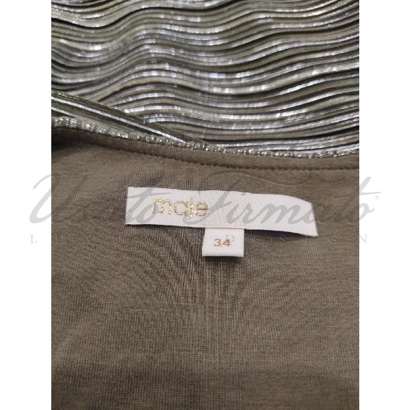 VESTITO DONNA MAJE LUREX VERDE TG 34 | Mercatino dell'Usato Roma parioli 3