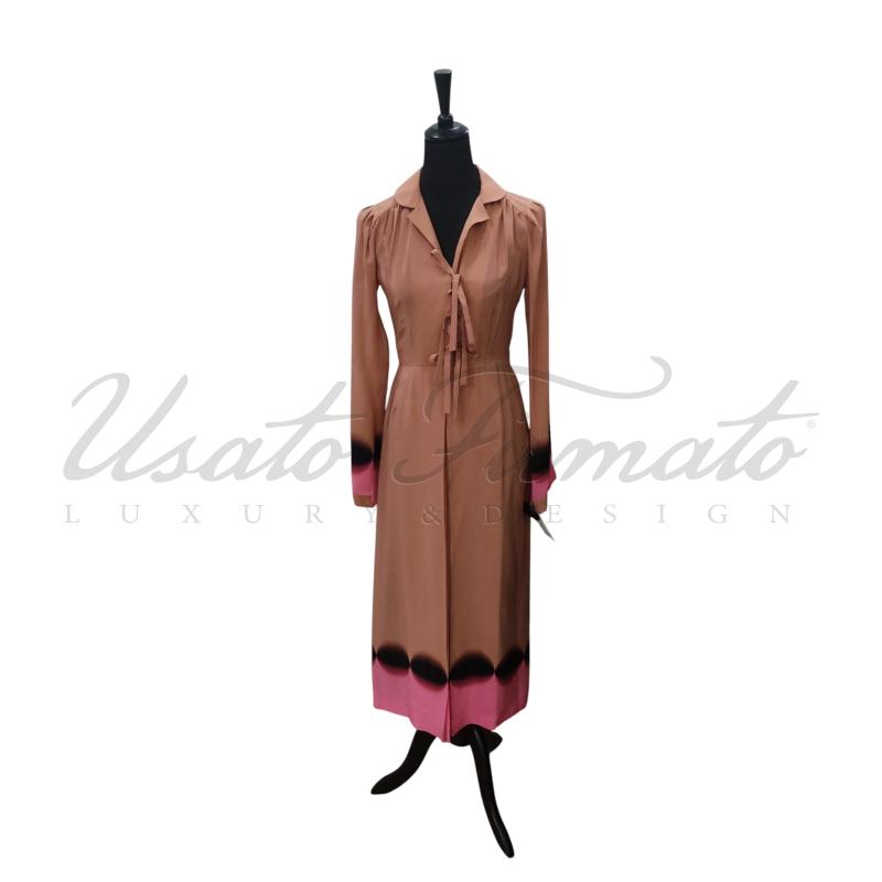 VESTITO DONNA MARCO DE VINCENZO BEIGE ROSA TG. 38 | Mercatino dell'Usato Roma parioli 1