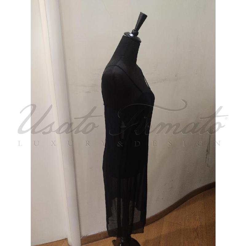 VESTITO DONNA MARIELLA BURANI NERO TRASPARENTE TG. 46 | Mercatino dell'Usato Roma parioli 2