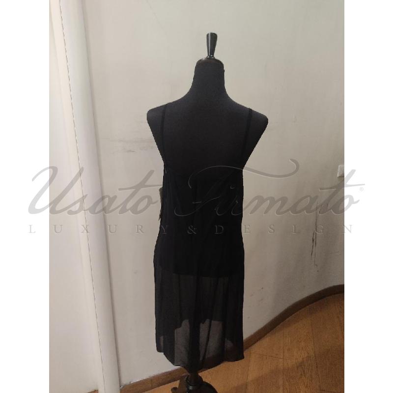 VESTITO DONNA MARIELLA BURANI NERO TRASPARENTE TG. 46 | Mercatino dell'Usato Roma parioli 3