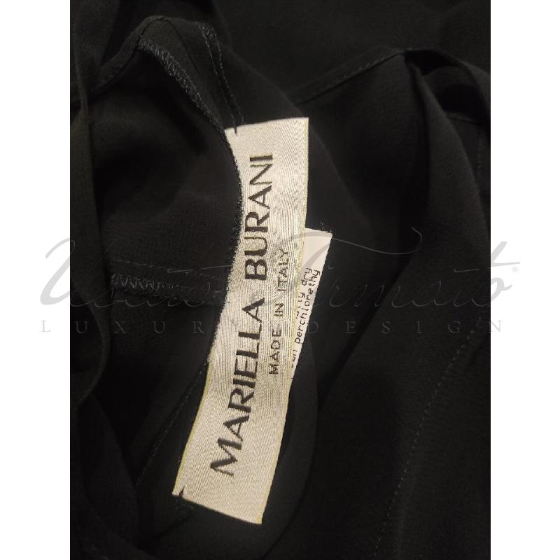 VESTITO DONNA MARIELLA BURANI NERO TRASPARENTE TG. 46 | Mercatino dell'Usato Roma parioli 4