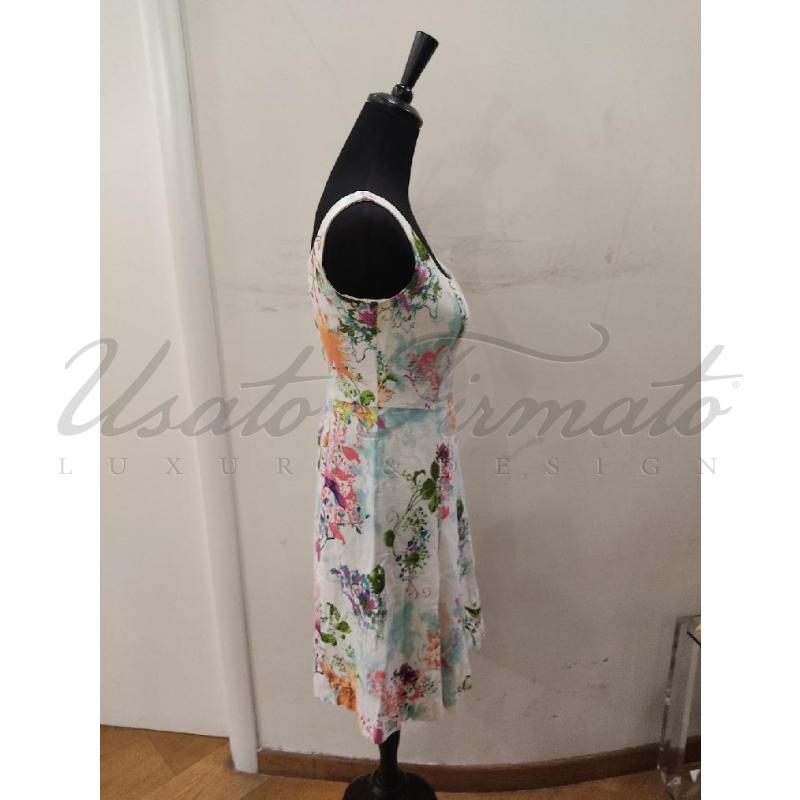 VESTITO DONNA MAX MARA BIANCO FIORATO TG. 42 | Mercatino dell'Usato Roma parioli 2
