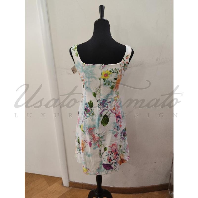 VESTITO DONNA MAX MARA BIANCO FIORATO TG. 42 | Mercatino dell'Usato Roma parioli 3