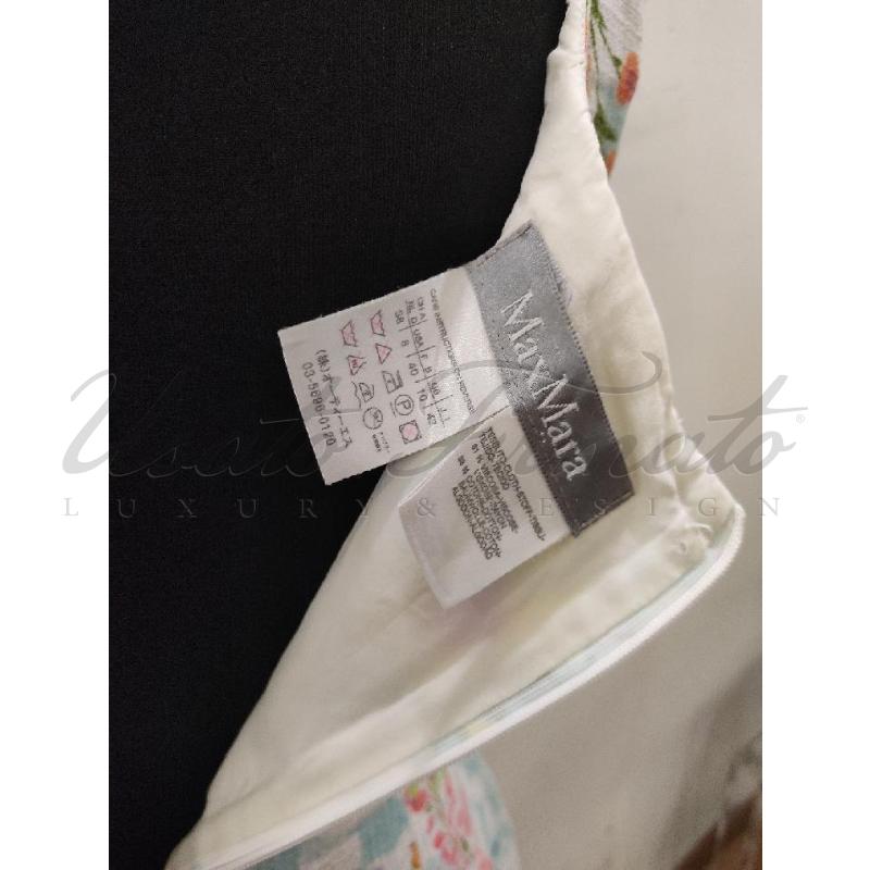 VESTITO DONNA MAX MARA BIANCO FIORATO TG. 42 | Mercatino dell'Usato Roma parioli 4