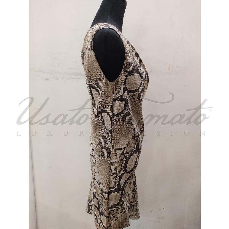 VESTITO DONNA MICHAEL KORS BEIGE ANIMALIER PITONE TG. 4 | Mercatino dell'Usato Roma parioli 2
