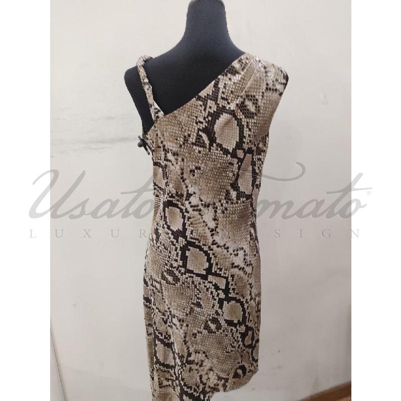 VESTITO DONNA MICHAEL KORS BEIGE ANIMALIER PITONE TG. 4 | Mercatino dell'Usato Roma parioli 3