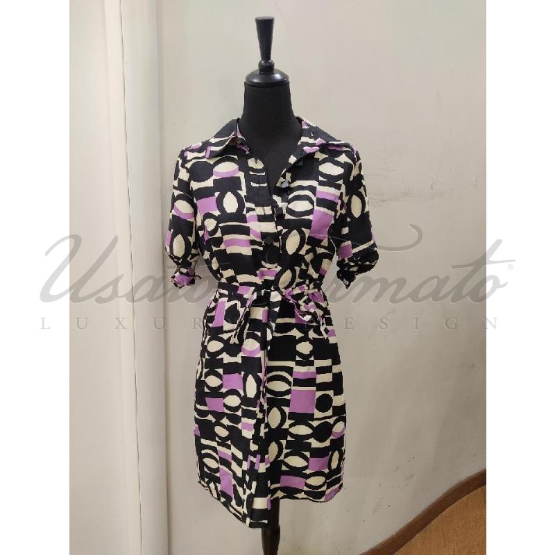 VESTITO DONNA MILLY VIOLA NERO TG 6 | Mercatino dell'Usato Roma parioli 1