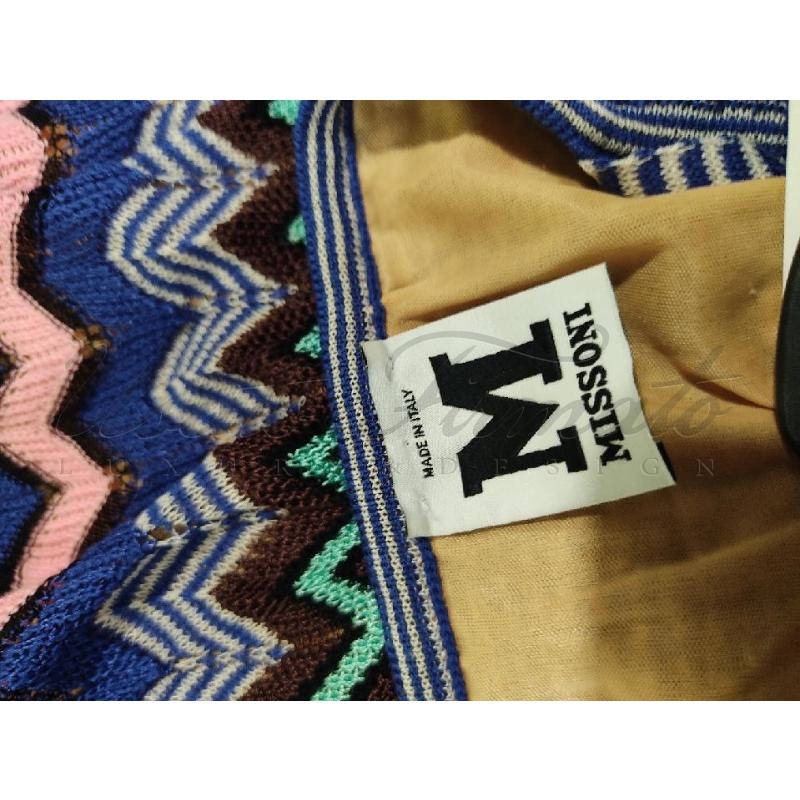 VESTITO DONNA MISSONI BLU MULTICOLOR TG. 44 | Mercatino dell'Usato Roma parioli 4