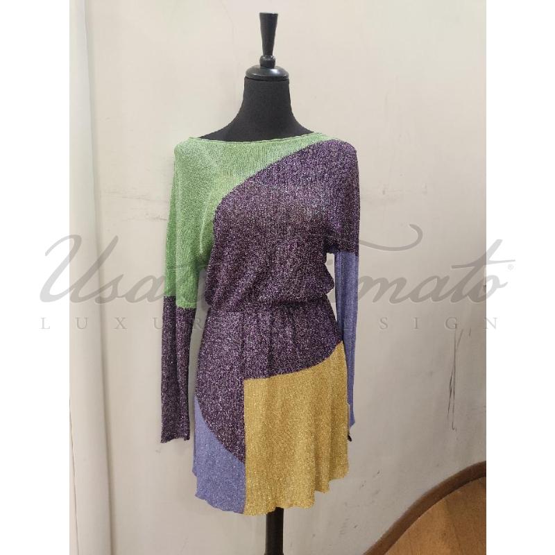 VESTITO DONNA MISSONI MULTICOLOR LUREX  | Mercatino dell'Usato Roma parioli 1