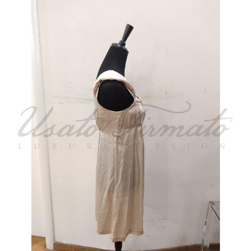 VESTITO DONNA MIU MIU SETA BEIGE TG 40 | Mercatino dell'Usato Roma parioli 2