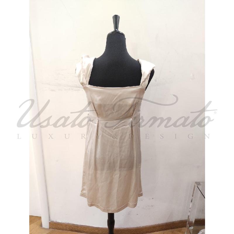 VESTITO DONNA MIU MIU SETA BEIGE TG 40 | Mercatino dell'Usato Roma parioli 3