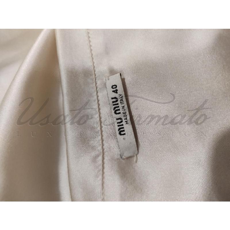 VESTITO DONNA MIU MIU SETA BEIGE TG 40 | Mercatino dell'Usato Roma parioli 4