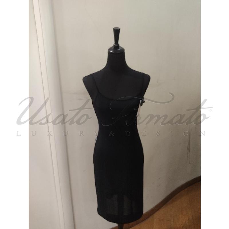 VESTITO DONNA MOSCHINO NERO BRETELLINA TG. 44 | Mercatino dell'Usato Roma parioli 1