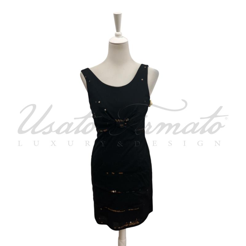 VESTITO DONNA MOSCHINO NERO PAILLETTE TG 44 | Mercatino dell'Usato Roma parioli 1